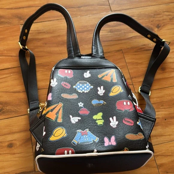 DISNEY Loungefly Faux Leather Mini Backpack - Picture 4 of 7